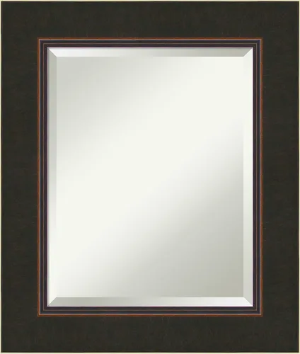 Vista 9 de Amanti Art Bathroom Mirror for Over Sink, Milano Vanity Mirror, Medium Casual Wood Frame, Hangs Horizonally and Vertically, Bathroom Wall Decor