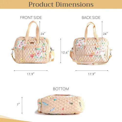 Vista 5 de Maison d' Hermine Bolsas de fin de semana para mujer, de algodón, acolchadas, para equipaje nocturno, bolsa de fin de semana para hombres, regalos