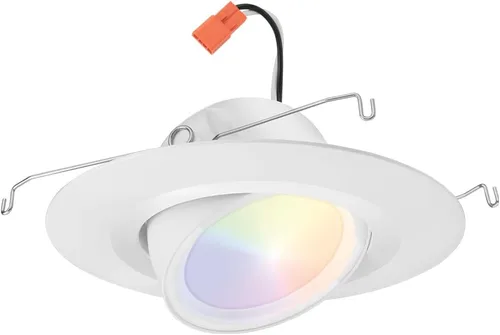 Vista 16 de Juno RB4AC RGBW MW L/SKTWHIP M6 RetroBasics Connect - Luz de techo LED ajustable de color dinámico, rojo, verde, azul, blanco, blanco mate, 4