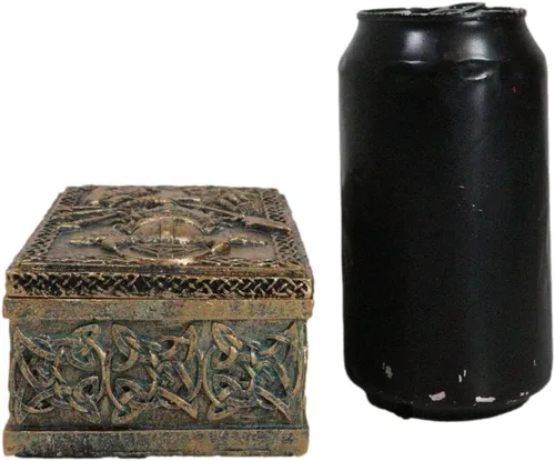 Vista 3 de Ebros Gift Nórdico vikingo Ragnarok Jefe de guerra, Dios Odín, el Padre Todo, con cuervos, flechas y símbolos de Valknut