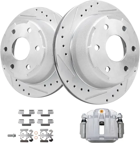 Detroit Axle - Kit de freno trasero para Chevy GMC Silverado Sierra Suburban Yukon XL 1500 Astro Tahoe Safari Rotores de freno de disco Reemplazo de