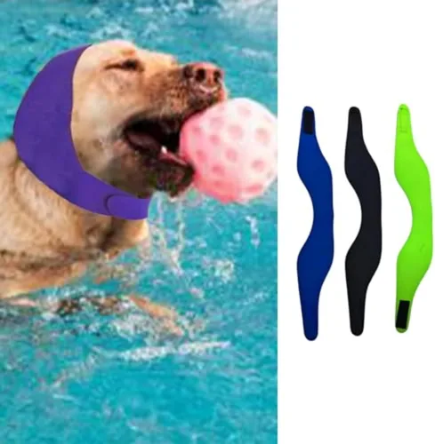 Vista 9 de MANON ROSA Cubiertas impermeables para las orejas de perro, para bañarse y nadar, 2 gorras de natación antideslizantes mejoradas, tapones