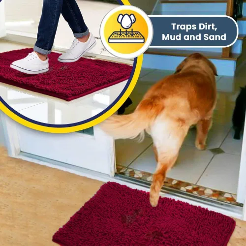 Vista 12 de Muddy Mat Tapete súper absorbente para interiores, de microfibra de secado rápido, antideslizante, para puerta principal, lavable a máquina