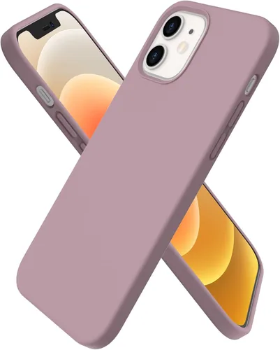 Vista 14 de ORNARTO Funda compatible con iPhone 12 y iPhone 12 Pro, de silicona líquida delgada de 3 capas, cubierta completa, de gel suave, de goma de 15,5 cm