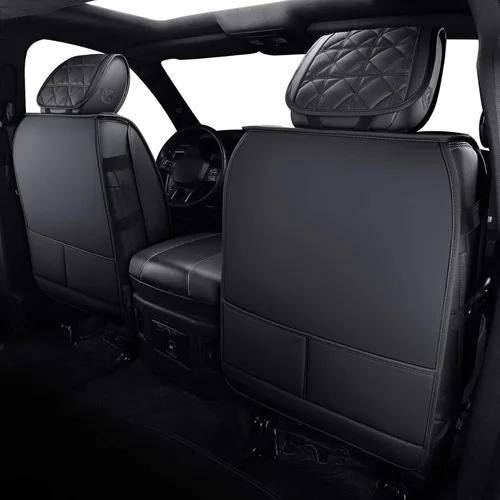 Vista 3 de YIERTAI - Fundas de asiento para Dodge RAM, camionetas 2009-2026, 1500/2500/3500HD, Set completo, solo para asientos delanteros, de doble cabina
