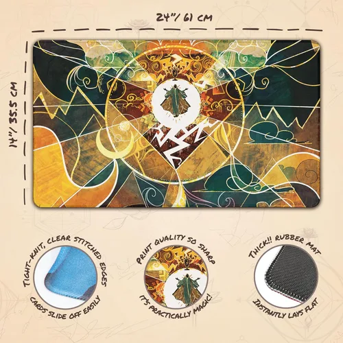 Vista 4 de Lightning Bolt (cosido) – Tapete MTG de Anato Finnstark – Compatible con Magic The Gathering Playmat – Play MTG, YuGiOh, TCG – Diseños artísticos