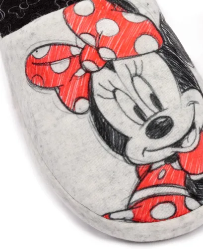 Vista 4 de Disney Minnie Mouse - Pantuflas para mujer, color gris