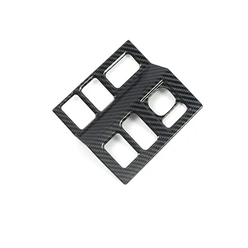 Vista 5 de MICROCK Cubierta del interruptor de control izquierdo de la consola central para Toyota Tundra Crewmax, doble cabina 2014-2021, fibra de carbono