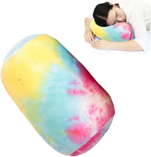 Vista 9 de ASkinds Squish - Almohada cilíndrica de microcuentas, almohada cilíndrica, almohada de tubo de cama, almohada cervical de viaje, almohada