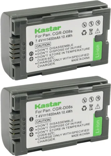 Vista 5 de Kastar Paquete de 1 batería de repuesto CGR-D08 para Panasonic CGA-D08R, CGA-D08S, CGA-D08SE/1B, CGA-D120, CGA-D120A/1B, CGA-D120E/1B, CGR-D08