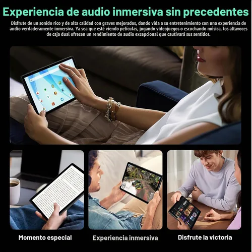 Vista 9 de POWMUS Tablet Android 15, pantalla 2K de 11 pulgadas, 36 GB de RAM 256 GB ROM /2 TB TF T606 Octa-Core 8000 mAh batería, compatible con 5G