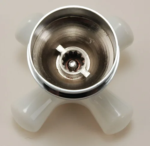 Vista 3 de Juego de 3 piezas de mango de porcelana, acabado cromado, se adapta a la válvula de ducha Pfister 32336 X 3