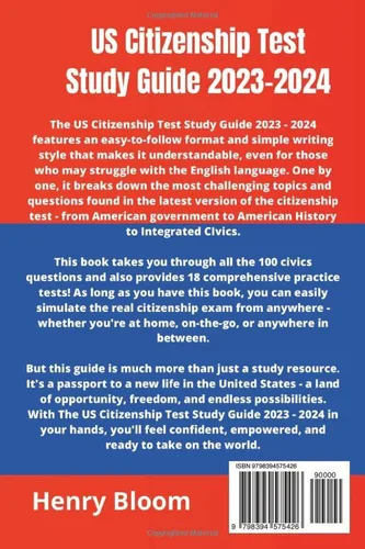 Vista 2 de Us Citizenship Test Study Guide 2023 2024 Ace Your Exam with Confidence All 100 Uscis Civics Questions 18 Practical Exams 2 Bonus Included