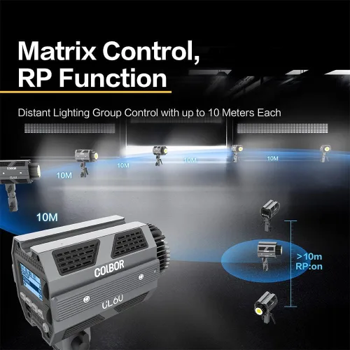Vista 5 de COLBOR CL60 LED Light, 2700-6500K Bi-Color LED Light, 65W Video Light, Max 80W, CRI 97, 50673Lux, 10 FX Effects, 46 Simulation Scenarios, with V