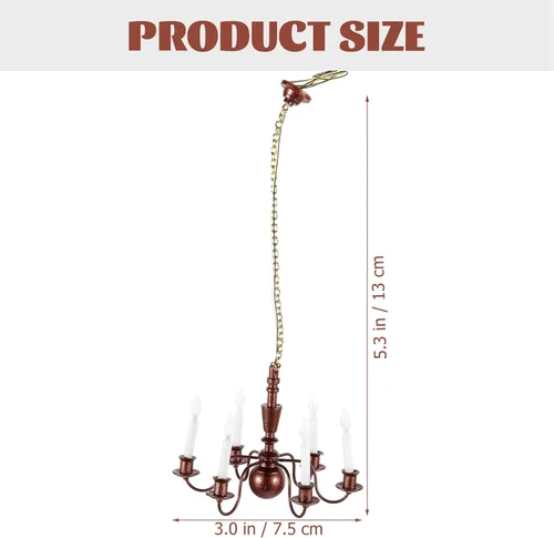 Vista 2 de GANAZONO Lámpara de techo en miniatura para casa de muñecas, mini lámpara de techo, decoración para casa de muñecas Accesorios de decoración