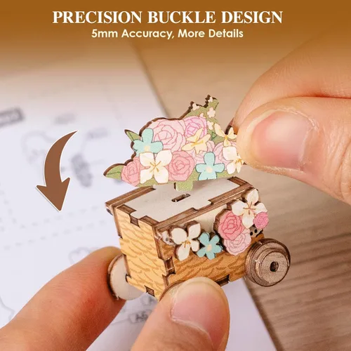 Vista 8 de MOMIBOOK Kit de rincón de libro, 153 piezas, kit de casa de muñecas en miniatura para adultos, rompecabezas de madera 3D, decoración de estantería