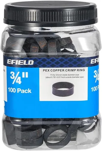 Vista 11 de EFIELD - Paquete de 100 anillos de abrazadera de acero inoxidable de 1/2 pulgada para tubos Pex (CLAMP017)