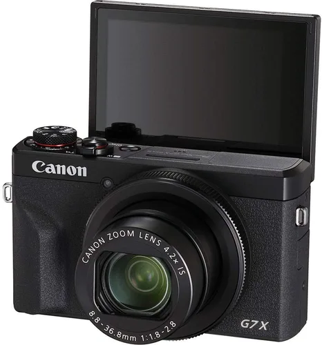 Vista 3 de Cámara digital Canon PowerShot G7 X Mark III (negro #3637C001) con paquete de accesorios avanzado (renovado)