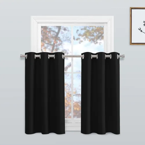 Vista 75 de KGORGE - Cortinas opacas grises para dormitorio 2 paneles, 42 x 63 pulgadas con ojales, cortinas de oscurecimiento de habitación con aislamiento