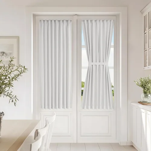 Vista 110 de Vatge - Cortinas laterales para ventana de puerta, cortinas para luz lateral de puerta frontal, 1 panel, 12 (ancho) x 72 (largo) pulgadas, aguamarina