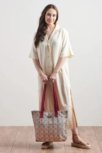 Vista 7 de Maison d' Hermine - Bolsa de lona de algodón reutilizable para mujeres, con asa para el hombro, bolsas a granel para compras y viajes