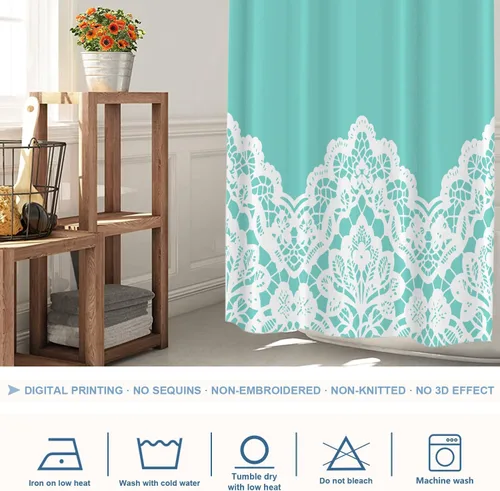 Vista 613 de Shrahala Father and Child Embracing No Hooks Shower Curtain with Snap in Liner Set, Tender Moment Captured Bathroom Décor Polyester Fiber Waterproof