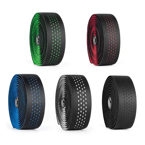 Vista 5 de Cintas de manillar de bicicleta de carretera hechas de EVA + PU, cinta profesional para barra de bicicleta de carretera, envolturas de mango
