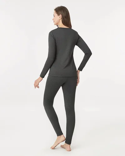 Vista 2 de LAPASA - Juego de ropa interior térmica para hombre grande de forro polar camisa y pantalón