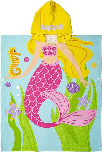 Vista 17 de BANGSAUR Toalla con capucha para niños, para el baño, la playa, toallas de algodón suave, absorbente, para piscina, con capucha, poncho para bebé