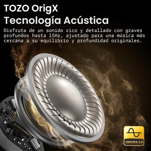 Vista 3 de TOZO NC9 Auriculares inalámbricos híbridos con cancelación activa de ruido, 6 micrófonos ENC Clear Call, IPX8 impermeable, auriculares intrauditivos