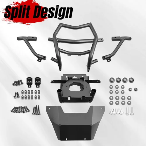 Vista 7 de A & UTV PRO Parachoques delantero para 2017-2024 2025 Can Am Maverick X3 Max Turbo R RR, tubo de acero resistente, accesorios protectores de cepillo