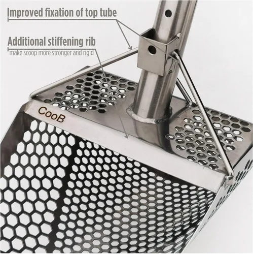 Vista 5 de CooB - Pala de arena para detección de metales, herramienta de detección de metal de acero inoxidable Gran colección de 15 modelos.