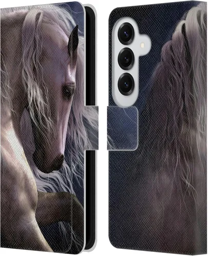 Vista 251 de Head Case Designs Officially Licensed Laurie Prindle A Morgan Christmas Western Stallion Leather Wallet Case Compatible with Samsung Galaxy A07 4G