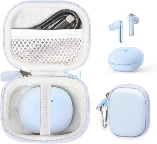 Vista 8 de CaseSack Funda para auriculares Soundcore by Anker Life P3 con cancelación de ruido (negro)