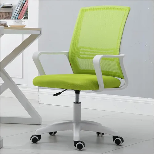 Vista 12 de Home Mesh Back Swivel Chair with Padded Seat and 360° Swivel - Computer Desk Chair with Arms - Adjustable Task Chair for Office - White Mesh Task