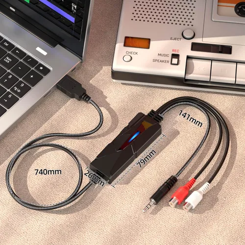Vista 3 de DriverGenius AV202-B USB2.0 Dispositivo de tarjeta de captura/grabber de audio - Win & Mac