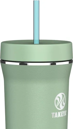 Vista 2 de Takeya 32 oz Stainless Steel Insulated Tumbler with Straw Lid, Premium Quality, Sweatproof