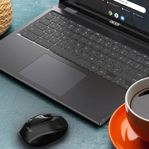 Vista 2 de Acer Ratón inalámbrico RF M501 (negro), funciona con Chromebook, con USB Plug and Play para usuarios diestros/zurdos