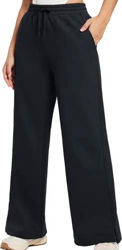 BALEAF Women's Sweatpants Fleece Lined Straight Wide Leg Casual Loose Lounge Comfy Baggy Pants with Pockets