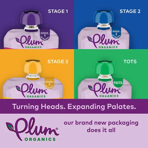 Vista 9 de Plum Organics Mighty 4 Mezcla de nutrición esencial en bolsa, 4 onzas (Paquete de 12)