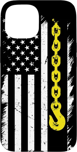 Vista 23 de Tow Truck Driver American Flag Yellow line Case for iPhone 17