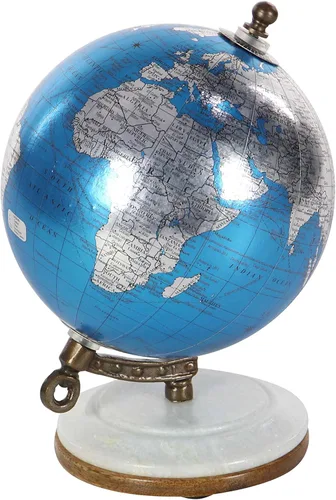 Vista 10 de Deco 79 Globo de plástico con base de madera, 5 "x 5" x 10 ", marrón