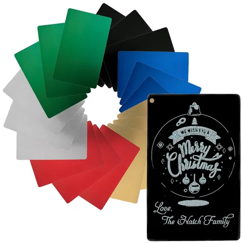 Vista 22 de Espacios en blanco de grabado de metal para grabado con Silhouette Cameo 4 Pro Plus, Brother Scan and Cut, Maker, Explore Air 2 o grabado láser