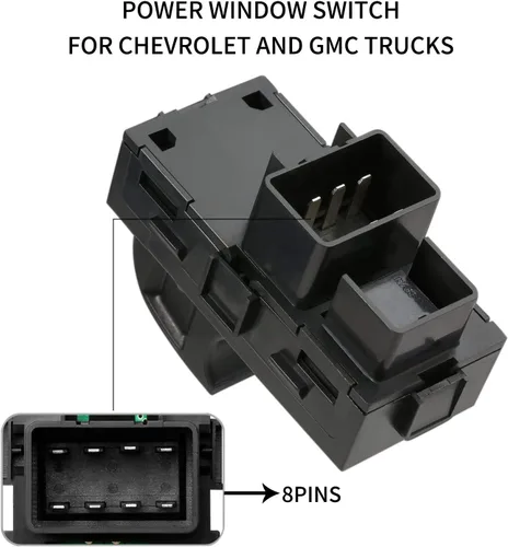 Vista 5 de 4 interruptores eléctricos de ventana compatibles con Buick, Tahoe, Chevy Silverado 1500 2500HD 3500HD, Traverse, HHR, GMC Sierra 1500 2500HD