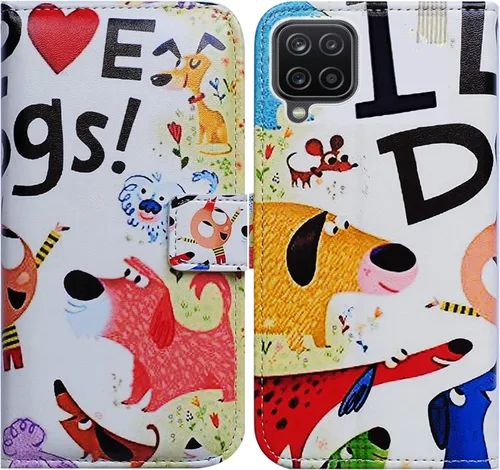 Vista 10 de Bcov Funda para Galaxy A12, funda de cuero con tapa y soporte para ranura para tarjeta y soporte para Samsung Galaxy A12 2021