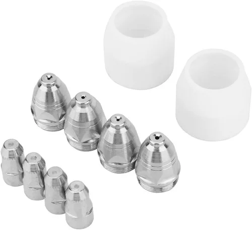 Vista 5 de P80 10 boquillas de electrodo, juego de puntas de electrodo, antorcha cortadora de plasma, accesorios consumibles para máquina de corte de plasma