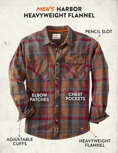 Vista 5 de Legendary Whitetails - Camisa para hombre, tejida y pesada, de estilo portuario