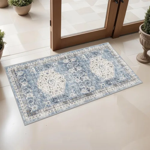 Vista 12 de Alfombra de Pasillo Lavable - Alfombras de Cocina de 2'6"x12' con Respaldo Antideslizante, Alfombras de Casa de Campo para Interiores para Sala