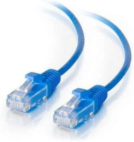 Vista 141 de C2G Legrand - Cable Ethernet Cat5e, cable de conexión Cat5e blindado sin enganches, cable de conexión de red azul, cable de conexión de red Ethernet