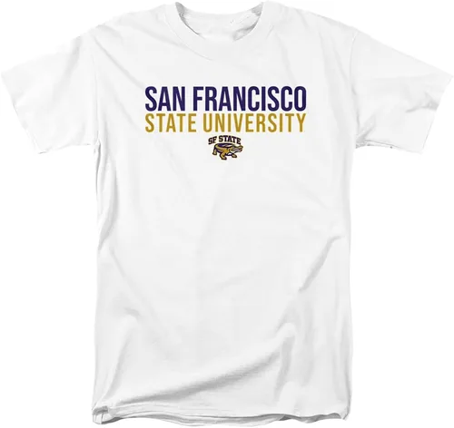 Vista 132 de LOGOVISION Official Collegiate Distressed Stacked Short Sleeve Unisex for Men & Women T Shirt Collection 3